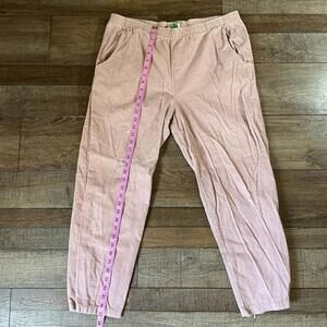 VINTAGE Sz 14 Andrew McMullan Pink Corduroy Pants Tapered USA Made Womens #17701
